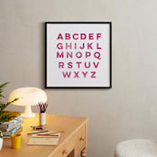 "Watercolor Alphabet " - Art Print in Princes Pink by Belia Simm - In a Room