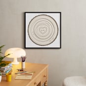 "Family Tree Rings" - Personalized Art Print in Bark by Jessie Steury - In a Room