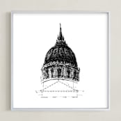 "The Dome 2" - Art Print in Black by IMG_101 - Framed