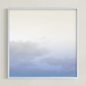 "Brooklyn Sky II" - Art Print in Periwinkle Blue by Nature Inspired - Framed