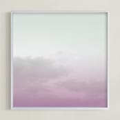 "Brooklyn Sky IV" - Art Print in Lilac by Nature Inspired - Framed