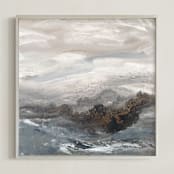 "warm grey II" - Art Print in warm grey by Teodora Guererra - Framed