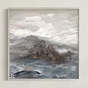 "warm grey I" - Art Print in warm grey by Teodora Guererra - Framed