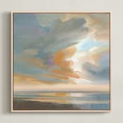 "Cloud Crush" - Art Print in Cumulo by Khara Ledonne - Framed Canvas