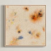 "Abstract Sunrise 4" - Art Print in Sunrise Yellow by Christina Flowers - Framed Canvas
