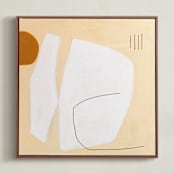 "TURMERIC & TUSK" - Art Print in eggshell by Keren Toledano - Framed Canvas