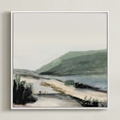 "Miles II" - Art Print in Sage by Mande Calhoun - Framed Canvas