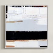 "Bandwidth 1" - Art Print in Steel Grey by Jaqui Falkenheim - Framed Canvas