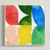 "A Language of Form 1" - Art Print in Modern Primary by Christina Flowers - Framed Canvas