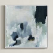 "Woven Thoughts" - Art Print in Fog by Nicoletta Savod - Framed Canvas