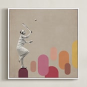 "The Game I" - Art Print in Sand by Paola Benenati - Framed Canvas