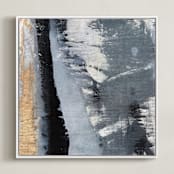 "Tribal Lineage No. 1" - Art Print in Neutrals by Julia Contacessi - Framed Canvas