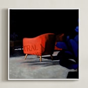 "Storefront" - Art Print in Clementine by Curtis Newkirk - Framed Canvas