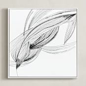 "Movement" - Art Print in Cloud White by Lucrecia Caporale - Framed Canvas