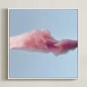"Cotton Candy Leftovers" - Art Print in Cotton Candy Pink by Cathy Sunu - Framed Canvas