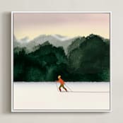 "Season's Best" - Art Print in Emerald by Shannon - Framed Canvas