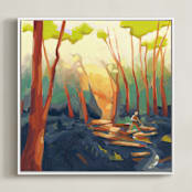 "Fell In Love With the Tree Feller" - Art Print in Lemon Light by Khara Ledonne - Framed Canvas