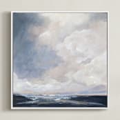 "Last of the Light" - Art Print in White by Mya Bessette - Framed Canvas