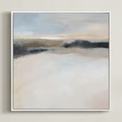 "A Winter's Walk" - Art Print in Winter Pink by AlisonJerry - Framed Canvas