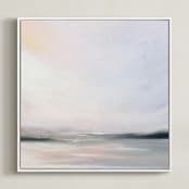 "Mindful 1" - Art Print in Sky Blue by Amy Hall - Framed Canvas