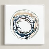 "Soma" - Art Print in Dove by Kelly Ventura - Framed Canvas