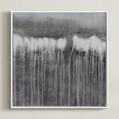 "The Forest" - Art Print in Moody Grey by Bethany Mabee - Framed Canvas