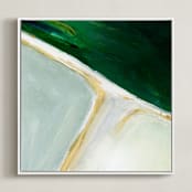 "Salt mines" - Art Print in Green by Mande Calhoun - Framed Canvas