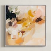 "Emberley" - Art Print in Golden Yellow by Parima Studio - Framed Canvas