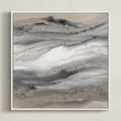 "Warm Gold II" - Art Print in Warm Gold by Teodora Guererra - Framed Canvas