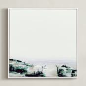 "Oliver" - Art Print in Ivory Haze by Mande Calhoun - Framed Canvas