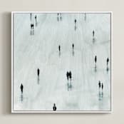 "Sombras" - Art Print in Grey by Lulaloo - Framed Canvas