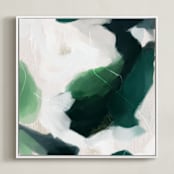 "Oja" - Art Print in Emerald by Parima Studio - Framed Canvas