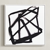 "Sable Song" - Art Print in midnight black by Juniper Briggs - Framed Canvas