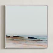 "Tarek" - Art Print in Sea Blue by Mande Calhoun - Framed Canvas