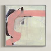 "Pink Vibe" - Art Print in Flamingo Pink by Kirsta Benedetti - Framed Canvas