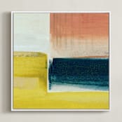 "James" - Art Print in Yellow by Mande Calhoun - Framed Canvas