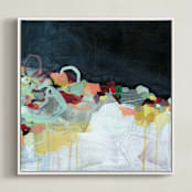 "Abstract Landscape (Dark)" - Art Print in Shine by Kirsta Benedetti - Framed Canvas