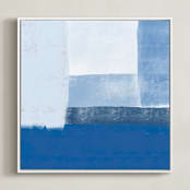 "Exhale" - Art Print in White by Studio Shines - Framed Canvas