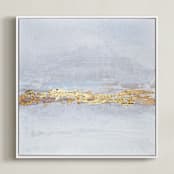 "New Horizons" - Art Print in White by Nicole Walsh - Framed Canvas