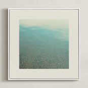 "Ocean Blue IV" - Art Print in Ocean Blue by Shawna Urban - Framed Canvas