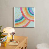 "Ventura Rainbow ll" - Art Print in Rainbow Mint by AlisonJerry - In a Room