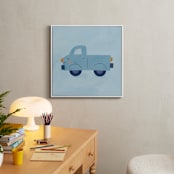 "Vehicles Truck" - Art Print in Blue by Lori Wemple - In a Room