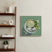 "From The Top 4" - Art Print in Sage Green by Amber Piacentine - In a Room