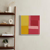 "Structured Rainbow 2" - Art Print in Yellow by Anna Veit Nowak - In a Room