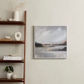 "Misty Beaches ll" - Art Print in Misty grey by AlisonJerry - In a Room
