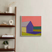 "Salmon Skies" - Art Print in Salmon Pink by Carol C. Young - In a Room