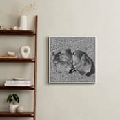 "Don't Worry, Be Happy III" - Art Print in Black and White by Annie Seaton - In a Room