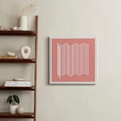 "pink and lines mid" - Art Print in coral pink by Marco Berrios - In a Room
