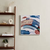 "Yin & Yang II" - Art Print in Indigo + Orange by Mary Gaspar - In a Room