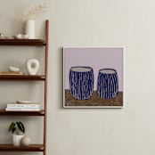 "Benevolent Ceramics I" - Art Print in Deep Dark Blue by Danushka Abeygoda - In a Room